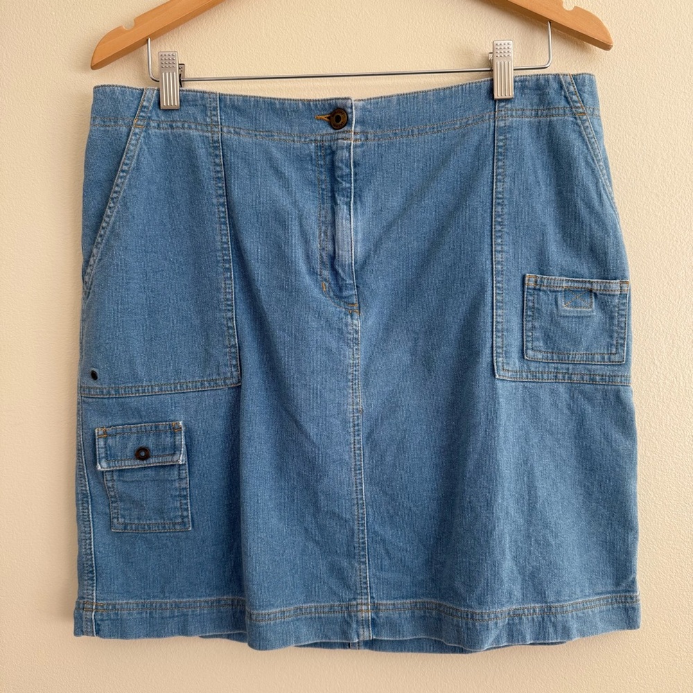 Jones New York Denim Cargo Skirt Size 14